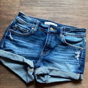 KanCan Blue Denim Shorts distressed mid rise